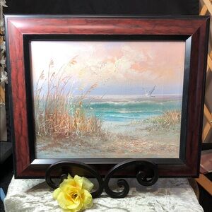 “Seascape” by Karl Neumann Mounted on Beautiful wooden Frame